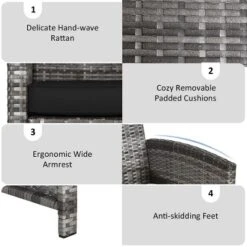 Tangkula 6-Piece Outdoor Patio Conversation Set with PE Rattan Sectional Sofa and Ottomans -Tangkula Shop GUEST ad13bcf0 c058 4e80 a5f0 29cd91ee6e05