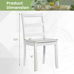 Tangkula Dining Chairs Set Of 4 Wood Dining Room Kitchen Side Chairs For Living Room -Tangkula Shop GUEST adb86283 5b97 4e30 8111 7950e73814f6