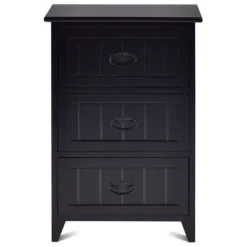 Tangkula 3 Drawers Nightstand End Table Storage Wood Side Bedside Black 13 Tangkula 3 Drawers Nightstand End Table Storage Wood Side Bedside Black -Tangkula Shop GUEST adcb05d3 c231 4fab 8c11 38960f0304a5