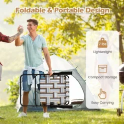 Tangkula Set of 4 Folding Webbed Lawn Chairs with Heavy-Duty Metal Frame 10 Tangkula Set of 4 Folding Webbed Lawn Chairs with Heavy-Duty Metal Frame -Tangkula Shop GUEST ae01c81e 0ceb 4760 852e 94e14263ec40