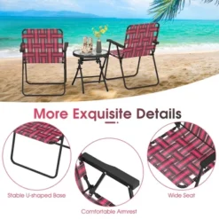 Tangkula Set Of 4 Patio Folding Web Chair Set Portable Beach Camping Chair Red -Tangkula Shop GUEST ae6fb54c df25 42dd b1af 3f2f84c00c5a