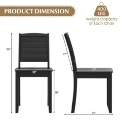 Tangkula 4 PCS Armless Wood Dining Chair W/ Rubber Wood Legs Curved Backrest Kitchen -Tangkula Shop GUEST aebcdc59 d7b2 4e36 a515 82d81063f22a