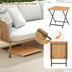 Tangkula 28" Folding Patio Table - Acacia Wood Bistro Dining -Tangkula Shop GUEST aecdbea5 c91b 4421 b104 5ff6abcb8dc0