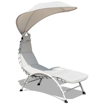 Tangkula Outdoor Canopy Swing Chaise Lounge with Ergonomic Cushion 1 Tangkula Outdoor Canopy Swing Chaise Lounge with Ergonomic Cushion