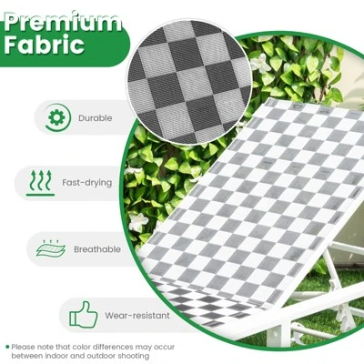 Tangkula Patio Chaise Lounge Chair Outdoor Aluminum Adjustable 5-Position Recliner With Wheel For Garden Yard Pool 2 Tangkula Patio Chaise Lounge Chair Outdoor Aluminum Adjustable 5-Position Recliner With Wheel For Garden Yard Pool - Image 2