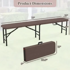 Tangkula 2-Pack 6 Ft Portable Folding Benches with 1320 lbs Capacity - Coffee 17 Tangkula 2-Pack 6 Ft Portable Folding Benches with 1320 lbs Capacity - Coffee -Tangkula Shop GUEST afb6ac3f 9fd7 4714 b53d 197d257dcc37