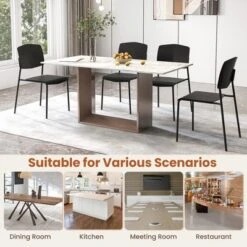 Tangkula Dining Chair Set Of 2 W/Ergonomic Backrest & Wide Seat Stackable Kitchen Chairs 11 Tangkula Dining Chair Set Of 2 W/Ergonomic Backrest & Wide Seat Stackable Kitchen Chairs -Tangkula Shop GUEST b038b661 1ad0 4e44 ba5e c3fb917984c5