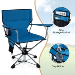 Tangkula 360° Swivel Hunting Seat Folding Swivel Blind Chair W/ Cup Holder & Storage Pocket Storage Bag Non-slip Foot Pads Outdoor Hunting Chair -Tangkula Shop GUEST b101d99e 2519 40be 9863 7d161205386d