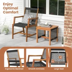 Tangkula 3 PCS Solid Acacia Wood Patio Set All-Weather Rope Woven Chair Garden Poolside 14 Tangkula 3 PCS Solid Acacia Wood Patio Set All-Weather Rope Woven Chair Garden Poolside -Tangkula Shop GUEST b1f1961a 012d 4473 ab17 59f9c79354e4