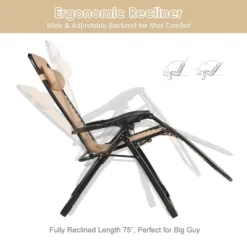 Tangkula Oversized Zero Gravity Lounge Chair - Folding Recliner with Cup Holder -Tangkula Shop GUEST b216eacb 66f1 413e 8586 e190eba38aea