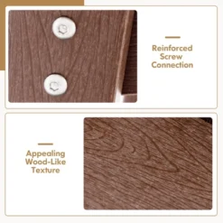 Tangkula Tall Adirondack Chair HDPE Outdoor Bar Stools With Armrests 4.5” Wide Footrest Patio Adirondack Barstools All-Weather Balcony Chairs Brown -Tangkula Shop GUEST b21a0b6d fb36 4c43 a6bc 100972e6472d