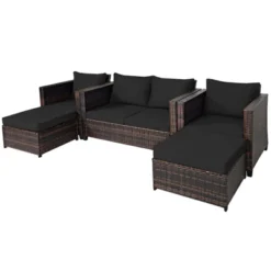 Tangkula 5-Piece Outdoor Wicker Conversation Set with Removable Cushions 15 Tangkula 5-Piece Outdoor Wicker Conversation Set with Removable Cushions -Tangkula Shop GUEST b2e75080 0b76 4fc9 926d 4dc9d4dc7246