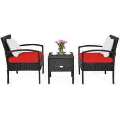 Tangkula 3-Piece Patio Wicker Storage Table & Chair Set Outdoor Conversation Set Red/Turquoise 10 Tangkula 3-Piece Patio Wicker Storage Table & Chair Set Outdoor Conversation Set Red/Turquoise -Tangkula Shop GUEST b2f5ff27 a31e 4317 88dd 3959419c2db9