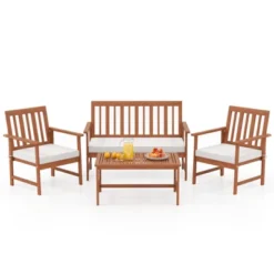 Tangkula 4-Piece Acacia Wood Patio Conversation Set Outdoor Furniture Set W/ 2 Armchairs 18 Tangkula 4-Piece Acacia Wood Patio Conversation Set Outdoor Furniture Set W/ 2 Armchairs -Tangkula Shop GUEST b30e0b1b 3494 4ebd b918 3acdefbaf4e7