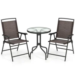 Tangkula 3 PCS Outdoor Bistro Dining Furniture Set W/1.57" Umbrella Hole Rippled 17 Tangkula 3 PCS Outdoor Bistro Dining Furniture Set W/1.57" Umbrella Hole Rippled -Tangkula Shop GUEST b30f8e35 1702 4c1e 87bf e06c5d5067a6