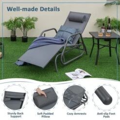 Tangkula Patio Chaise Lounge Glider Recliner with 3-Level Adjustable Backrest 15 Tangkula Patio Chaise Lounge Glider Recliner with 3-Level Adjustable Backrest -Tangkula Shop GUEST b34a39cd 2fd1 4964 a53b 32668ecc9c6e