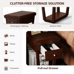 Tangkula 2PCS End Side Table W/ Drawer Shelf Nightstand Rubber Wood Classic Espresso 12 Tangkula 2PCS End Side Table W/ Drawer Shelf Nightstand Rubber Wood Classic Espresso -Tangkula Shop GUEST b3d86e6e ff40 4c04 bd19 fc0cd73c884c