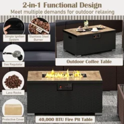 Tangkula 12-Piece Patio Furniture Set with 32" Fire Pit Table & Tank Cover 7 Tangkula 12-Piece Patio Furniture Set with 32" Fire Pit Table & Tank Cover -Tangkula Shop GUEST b3db54ec 9b53 4ae3 a871 06b5e0875311