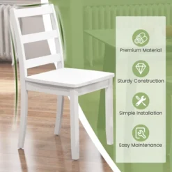 Tangkula Dining Chairs Set Of 2 Wood Dining Room Kitchen Side Chairs For Living Room -Tangkula Shop GUEST b41eda7a a73c 4e09 8d4f 187009b91b0b