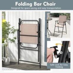 Tangkula 3PCS Bistro Set Folding Chairs Round Bar Table W/ 1.6" Umbrella Hole Yard Patio 13 Tangkula 3PCS Bistro Set Folding Chairs Round Bar Table W/ 1.6" Umbrella Hole Yard Patio -Tangkula Shop GUEST b43599dd 48f9 4476 9ee9 400b14398c9d