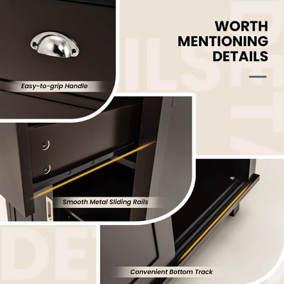 Tangkula Freestanding Buffet Hutch Kitchen Pantry Storage Cabinet W/ Sliding Doors 7 Tangkula Freestanding Buffet Hutch Kitchen Pantry Storage Cabinet W/ Sliding Doors - Image 7