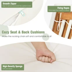 Tangkula Acacia Wood Patio Rocking Chair with Comfortable Seat & Back Cushions 10 Tangkula Acacia Wood Patio Rocking Chair with Comfortable Seat & Back Cushions -Tangkula Shop GUEST b57fb775 b098 4f3a bc10 17d862c3cd6b