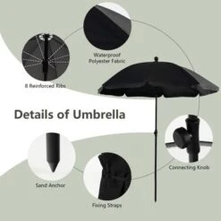 Tangkula 6PCS Patio Garden Dining Set W/ Round Table & 4 Folding Chairs & Umbrella 12 Tangkula 6PCS Patio Garden Dining Set W/ Round Table & 4 Folding Chairs & Umbrella -Tangkula Shop GUEST b5b89791 b4f6 41f9 8319 0a77165974e0