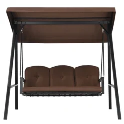 Tangkula 3-Person All-Weather Patio Porch Swing Seat with Adjustable Canopy 9 Tangkula 3-Person All-Weather Patio Porch Swing Seat with Adjustable Canopy -Tangkula Shop GUEST b6692377 9b6b 4723 bbb1 6d9f37c5655b