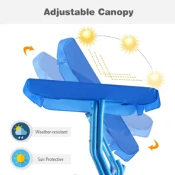 Tangkula Kids Blue Patio Porch Swing with Safety Belt and Adjustable Canopy -Tangkula Shop GUEST b6a3ee01 4c59 4e00 a31e 4193906e1ba9