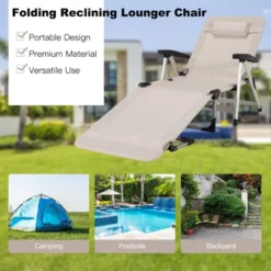 Tangkula Folding Camping Cot - 7-Position Adjustable Outdoor Lounge Chair -Tangkula Shop GUEST b6a725e3 a558 4ccf 9225 fccc6daf9f22