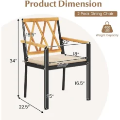 Tangkula Patio Dining Chairs Set Of 2 Metal Outdoor Chairs W/ Removable Padded Cushions 16 Tangkula Patio Dining Chairs Set Of 2 Metal Outdoor Chairs W/ Removable Padded Cushions -Tangkula Shop GUEST b6bb21c6 fe82 442c afd8 b144e1ef1e40 1