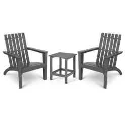 Tangkula 3PCS Patio Adirondack Chair Side Table Set Solid Wood Garden Deck Bistro Set Classic Furniture -Tangkula Shop GUEST b77c62e5 f02b 4821 9998 bb9567a729e3