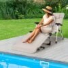 Tangkula Folding Camping Cot - 7-Position Adjustable Outdoor Lounge Chair