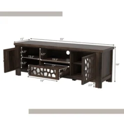 Tangkula 55" Retro TV Stand Media Entertainment Center W/ Mirror Doors & Drawer Brown 11 Tangkula 55" Retro TV Stand Media Entertainment Center W/ Mirror Doors & Drawer Brown -Tangkula Shop GUEST b7d860c2 f7e6 4a39 ad72 d2949734039a