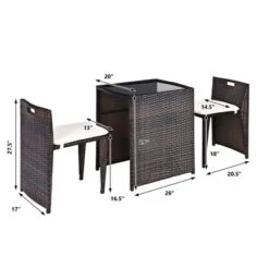 Tangkula 3 PCS Cushioned Wicker Patio Furniture Set Seat Sofa Outdoor No Assembly Brown -Tangkula Shop GUEST b86de429 d8a5 47b8 917b f22fbc172f9c