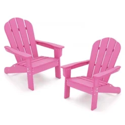 Tangkula 2-Piece Kids Adirondack Chair Set - All-Weather HDPE Outdoor Seating -Tangkula Shop GUEST b8e2b80b 7e83 453b ab26 1e72a7c14eae