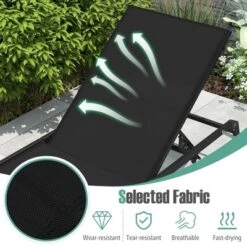 Tangkula Lounge Chair Outdoor Set Of 2 Foldable Patio Chaise Lounge Chairs With 5-Position Adjustable Backrests Heavy Duty Metal Frame No Assembly -Tangkula Shop GUEST b9309fb7 ec08 4e46 b3f7 14d4ab201077