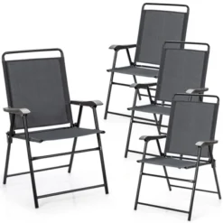 Tangkula 4-Piece Folding Patio Chairs with High Back & Armrests -Tangkula Shop GUEST b96fec62 21a0 4cdd bf8c 2db7be2583c1