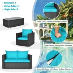 Tangkula 4PC Patio Rattan Wicker Conversation Furniture Set Sectional Sofa & Coffee Table 12 Tangkula 4PC Patio Rattan Wicker Conversation Furniture Set Sectional Sofa & Coffee Table -Tangkula Shop GUEST b9ae8c90 c43c 40d0 894d 4eac07b0e6f5