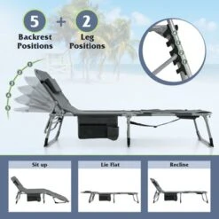 Tangkula Outdoor Folding Chaise 5-Position Lounge Chair W/ Face Hole & Adjustable Footrest -Tangkula Shop GUEST ba271ba3 cc70 407d 8d6a 16c4e34b63ec