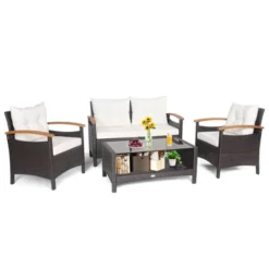 Tangkula 4-Piece Patio Rattan Furniture Set with Cushioned Seating 14 Tangkula 4-Piece Patio Rattan Furniture Set with Cushioned Seating -Tangkula Shop GUEST ba6df271 a52a 4953 b818 e2c4849b7680
