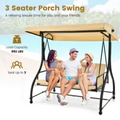 Tangkula 3-Seat Outdoor Converting Patio Swing Glider Adjustable Canopy Porch Swing 14 Tangkula 3-Seat Outdoor Converting Patio Swing Glider Adjustable Canopy Porch Swing -Tangkula Shop GUEST bad535bc 6ec4 44e9 b9e4 2b6a44799ba5