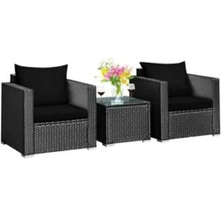Tangkula 3PCS Patio Rattan Furniture Conversation Set With 2 Cushioned Sofas & Coffee Table For Outdoor 21 Tangkula 3PCS Patio Rattan Furniture Conversation Set With 2 Cushioned Sofas & Coffee Table For Outdoor -Tangkula Shop GUEST bbc89a50 c3af 4db0 aaaf be1e2d9279a8
