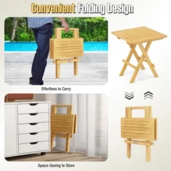 Tangkula Patio Folding Side Table W/X-shaped Legs Slatted Tabletop For Backyard Outdoor 13 Tangkula Patio Folding Side Table W/X-shaped Legs Slatted Tabletop For Backyard Outdoor -Tangkula Shop GUEST bc5902f3 1e40 444d 8512 8693c38004b5