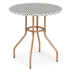 Tangkula 27.5" Outdoor PE Rattan Bistro Table with Heavy Duty Metal Frame 17 Tangkula 27.5" Outdoor PE Rattan Bistro Table with Heavy Duty Metal Frame -Tangkula Shop GUEST bc69b393 921d 4a0f acfd b5d8ac25e444