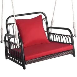 Tangkula Single Person Hanging Swing Outdoor Hanging Seat W/ Back Cushion & Seat Cushion -Tangkula Shop GUEST bc8b22df 647a 4772 b01d f149994ac0e7