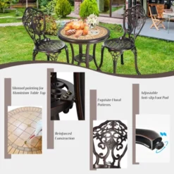 Tangkula 3-Piece Cast Aluminum Bistro Set Outdoor Patio Bistro Table Set Outdoor Round Bistro Table And Chairs For Porch 11 Tangkula 3-Piece Cast Aluminum Bistro Set Outdoor Patio Bistro Table Set Outdoor Round Bistro Table And Chairs For Porch -Tangkula Shop GUEST bcc4852e fca3 42a7 9e3b cf4185ea4ac3