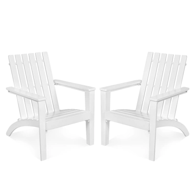 Tangkula Set of 2 Wooden Adirondack Chairs: Ergonomic Acacia Wood Outdoor Lounge 10 Tangkula Set of 2 Wooden Adirondack Chairs: Ergonomic Acacia Wood Outdoor Lounge - Image 10