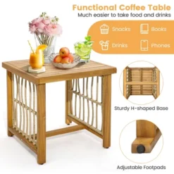 Tangkula 3PCS Patio Acacia Wood PE Wicker Furniture Set W/ Soft Seat & Back Cushions 14 Tangkula 3PCS Patio Acacia Wood PE Wicker Furniture Set W/ Soft Seat & Back Cushions -Tangkula Shop GUEST bec4c824 9b77 4a2b 99f7 541d2a6dae5f