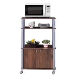 Tangkula 3-tier Display Shelf Microwave Stand Cabinet W/ Rolling Wheel -Tangkula Shop GUEST bf49d58e 6f0e 4bca a969 2e4d043e1f77